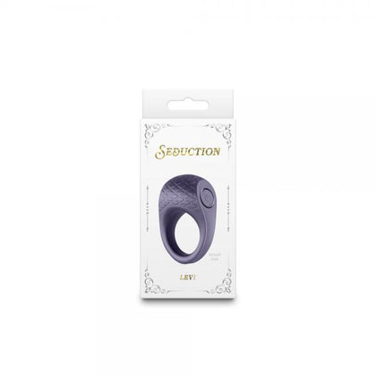 Introducing the Seduction Levi Metallic Gray Vibrating Cock Ring - For Sensational Pleasure and Performance Boost!