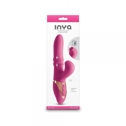 INYA Enamour Pink Dual Stimulating Rechargeable Rabbit Vibrator - Model EN-01 - Female - Clitoral/G-Spot - Pink