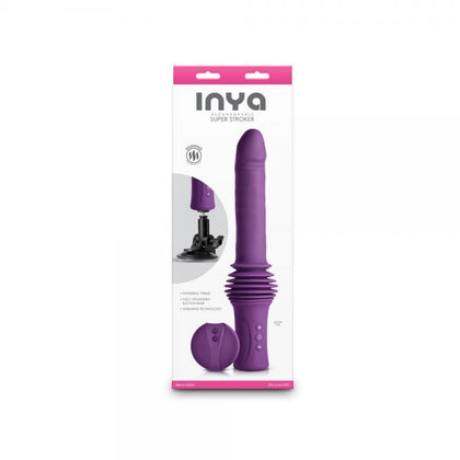 Inya Super Stroker Purple 7-Inch Wireless Remote Control Vibrating Heating Stroker for Men - Prostate & Penile Pleasure