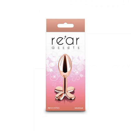 Rear Assets Clover Rose Gold Anal Plug - Model 101 - Unisex - Anal Stimulation - Light Gold - Adult Naughty Store