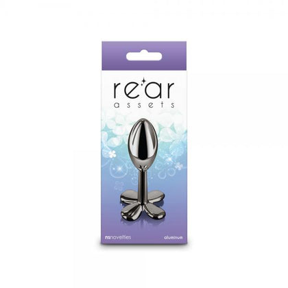 Sinful Pleasures Anal Delight Gunmetal Rear Assets Clover RACG-001 Gender-Neutral Lightweight Chrome-Plated Anal Toy - Adult Naughty Store