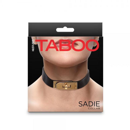 Hustler Taboo Sadie Collar - Black Bondage Neckpiece for Elegant Submission, Model TSC001, Unisex, Neck Play, Black