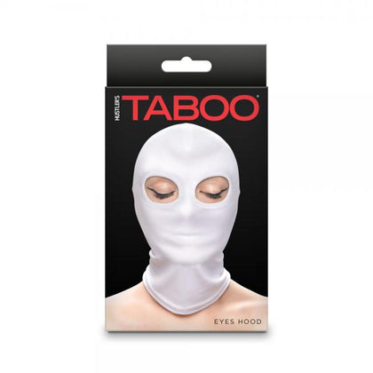 Hustler Taboo Eyes Hood White is an exquisite Sensory Deprivation Hood ensuring heightened sensory experience during intimate moments.