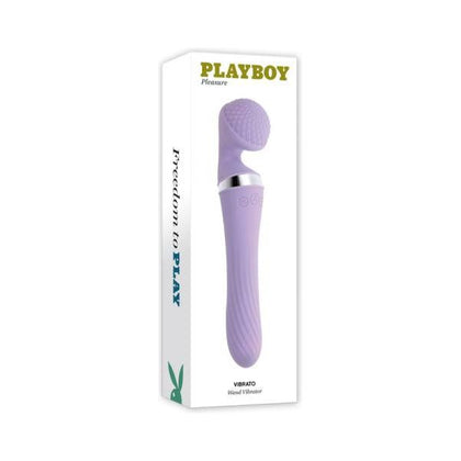 Playboy Vibrato Rechargeable Silicone Dual Ended Wand Vibrator Opal - Adult Naughty Store