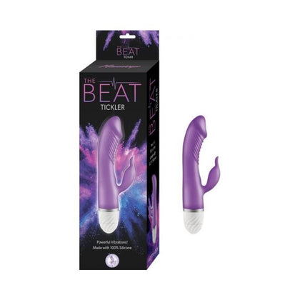 Introducing the SensaPleasure Beat Tickler Purple Silicone Clitoral Vibrator - Model ST-500X: Unleash Your Sensual Delights!