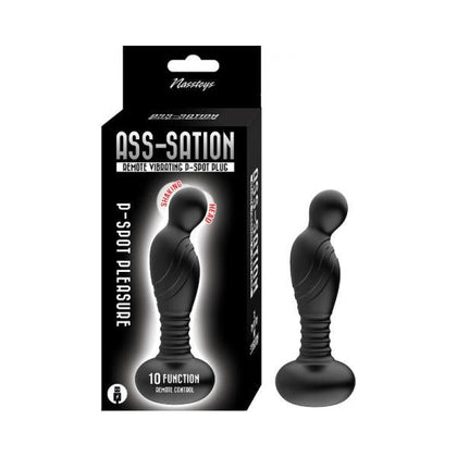 Introducing the SensaPleasure™ SP-500 Remote Vibrating P-Spot Plug - The Ultimate Pleasure for Men in Sleek Black - Adult Naughty Store