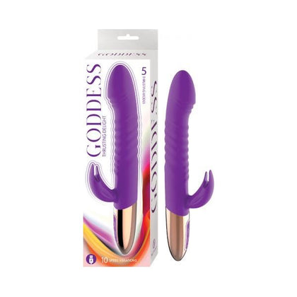 Nasstoys Goddess Thrusting Delight Purple - Rechargeable Dual-Stimulating G-Spot and Prostate Vibrator - Adult Naughty Store