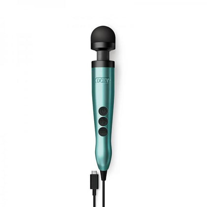 Doxy USB-C Wand Turquoise - Intimate Massager Die Cast 3 Model, Gender-Neutral, for Deep Rumbly Vibrations in Turquoise