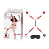 Lux Fetish Bed Spreader 7-Piece Restraint Set - Red, Ultimate Pleasure Bundle for Couples - Adult Naughty Store