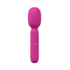 Introducing the Loveline Bella 10 Speed Vibrating Mini-Wand Silicone Rechargeable Waterproof Pink Clitoral Stimulator - A Discreet Delight - Adult Naughty Store