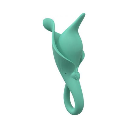 Introducing the Loveline Lily 10 Speed Clitoral Vibrator Model F1, a Rechargeable Green Silicone Pleasure Device for Women.