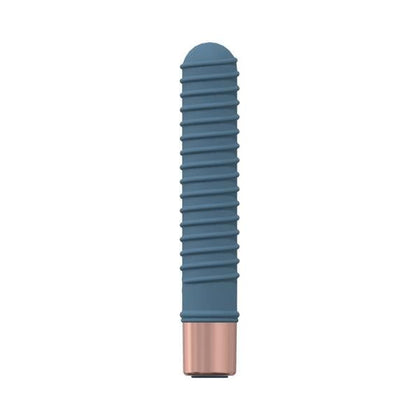 Experience Ultimate Pleasure with Loveline's Poise 10 Speed Mini-vibe Silicone Rechargeable Waterproof Vibrator - Model F1-7B for Women: Clitoral and G-Spot Stimulation in Stylish Blue/Grey