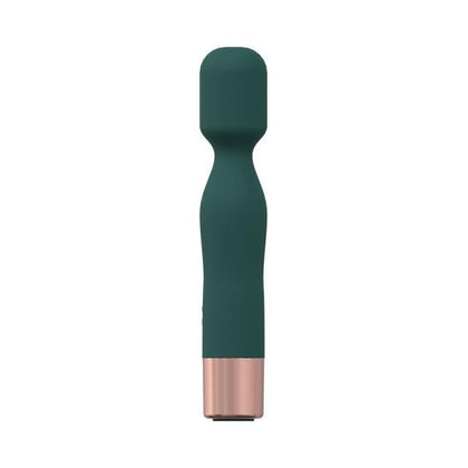 Loveline Glamour Mini-Wand Vibrator - Model 10 Speed Forest Green - Clitoral & G-spot Stimulation - Silicone Rechargeable Waterproof - Unleash Sensual Delights
