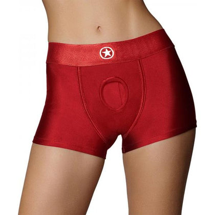 Ouch! Vibrating Strap-On Boxer Red XS/S - Unisex Strap-On Panties for Intense Pleasure - Adult Naughty Store