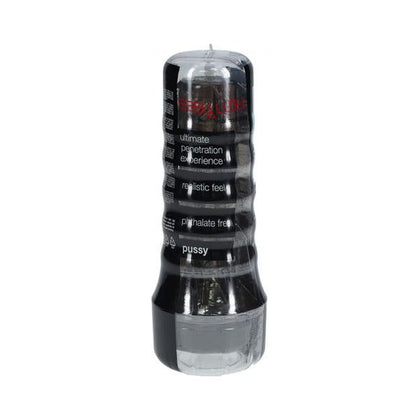 Introducing the Easy Rider Clear Flashlight Case Black Masturbator Model XR-1800 for Men: Anal Pleasure & Hygiene Boost