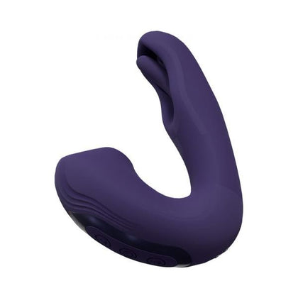 Introducing the Vive Yuna Rechargeable Dual Motor Airwave Vibrator With Innovative G-spot Flapping Stimulator. Dual Motor - Model YUNA - For Women - Purple