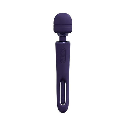 VIVE KIKU Rechargeable Double Ended Wand Vibrator (Model VIVE-KIKU-101) Purple - Dual-Action G-spot Stimulator - Unisex - Innovative Pleasure Device