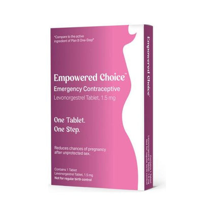 Versa Empowered Choice Emergency Contraception Levonorgestrel 1.5mg Tablet - Women's Reproductive Health - Single Tablet - White