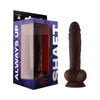 Introducing the Mahogany Shaft Model A Liquid Silicone 10.5 In. Dildo with Balls: The Ultimate Dual-Density Pleasure Experience - Adult Naughty Store