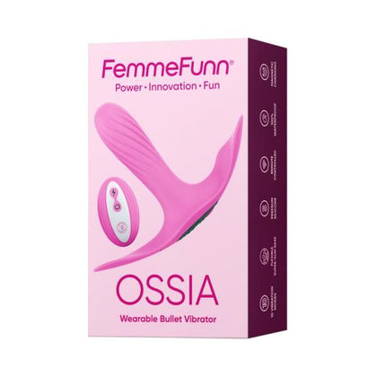 Femmefunn Ossia Pink Wearable Bullet Vibrator FF-123 for Women: Remote-Controlled, 10 Vibration Modes, Waterproof, Magnetically Charged