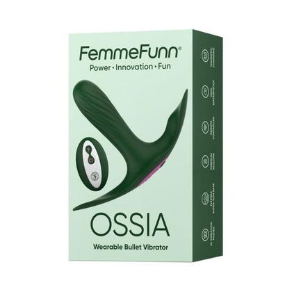 Introducing the FemmeFunn Ossia Model S1 Remote-Controlled Wearable Bullet Vibrator for Her | Green | Clitoral Stimulation - Adult Naughty Store