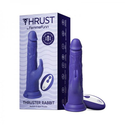 Femmefunn Thruster Rabbit Dark Purple Intimate Thrusting Rabbit Vibrator Model FT-DRP - Ultimate Clitoral and G-spot Stimulation