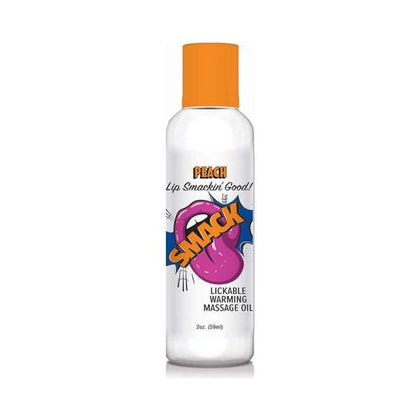 Smack Lickable Massage Oil Peach 2 Oz.