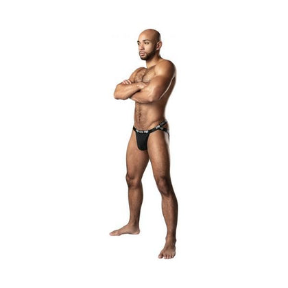 Male Power Infinite Comfort Amplifying Strappy Jock Black S/m: The Ultimate Enhancing Undergarment for Men's Intimate Pleasure - Adult Naughty Store