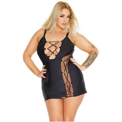 Coquette Nylon Sheer Black Dress Queen Size for Her Pleasure - Model Number : (insert model number) - Adult Naughty Store