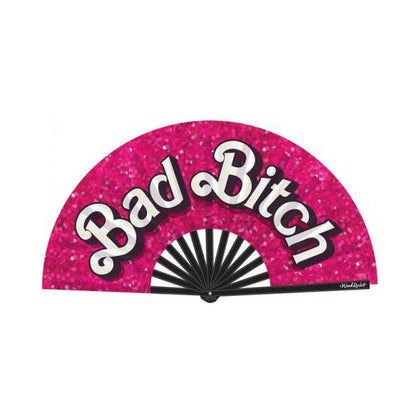 Sensual Pleasures Deluxe Bad Bitch Folding Hand Fan - Barbie-inspired Design, Model BB-24, for Women, Cooling and Glamorous Pleasure, Vibrant Pink - Adult Naughty Store