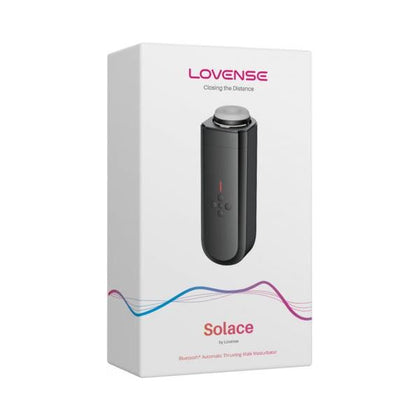 Embrace Sensual Pleasure with Lovense Solace Automatic Thrusting Male Masturbator Model 2 for Men - Intense Stimulation - Black