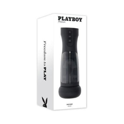 Playboy End Game Rechargeable Stroker - The Ultimate Pleasure Experience for Men - Model EG-5000 - Intense Stroking, Vibrating, and Warming Sensations - Black