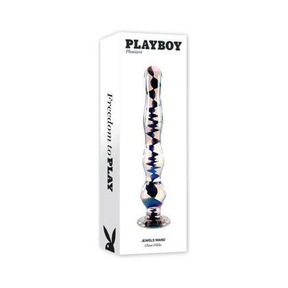 Playboy Jewels Wand Borosilicate Glass Iridescent - Adult Naughty Store