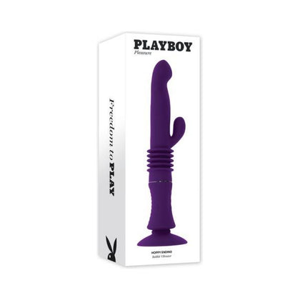 Playboy Hoppy Ending Thrusting Rabbit Vibrator - Model Acai XR-500 for Women - Acai Purple