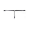 Ple'sur Metal 3 Point T Spreader Bar for Bondage Play - Model XYZ123 - Unisex - Wrist and Ankle Cuffs - Silver - Adult Naughty Store