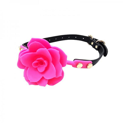 Ple'sur Silicone Breathable Flower Ball Gag - Pink Rose, Model Z2B, Unisex, Oral Play