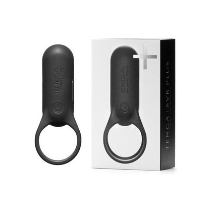 Tenga SVR+ Smart Vibe Ring - Powerful Black Silicone Cock Ring for Enhanced Partnered Pleasure