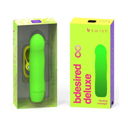 B Swish Silicone G-Spot and Clitoral Vibrator - Bdesired Infinite Deluxe Paradise Green (Model No. BD1001) - Unisex - Rechargeable Waterproof Massager