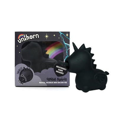 Unihorn Wild Spirit Mini Unicorn Vibrator - Model US-122, Female, Tongue Stimulation, Dark Purple