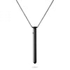 Introducing Crave Vesper 2 Vibrator Necklace | Black Stainless Steel Pendant | Unisex | Clitoral Stimulation | Monochromatic Black