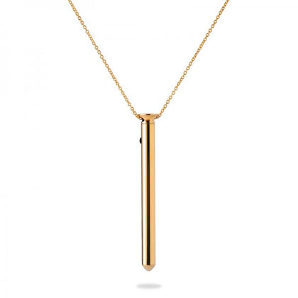 Elevate Your Intimate Experience with Crave Vesper 2 24kt Gold Plated Vibrator Necklace | Model V2 | Unisex | Clitoral Stimulation | Gold