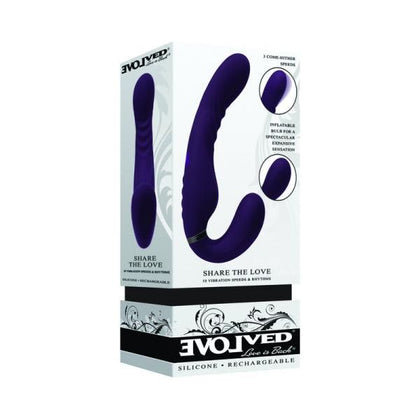 Evolved Share The Love Rechargeable Inflatable Strapless Strap-On Silicone Purple