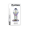 Tantalizing Playboy Jewels Plug Model 136M: Unisex Glass Butt Plug for Sensual Pleasure in Iridescent Crystal - Adult Naughty Store