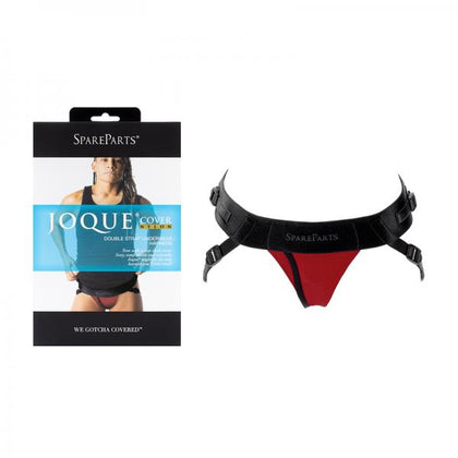 SpareParts Joque Cover Harness Model X9 Double Strap Nylon Underwear Red - Unisex Strap-On Harness