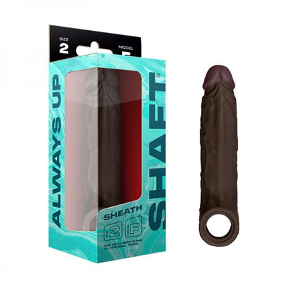 F: Sheath Mahogany Size 2 Realistic Silicone Penis Sheath Model F for Men, Internal Pleasure, Mahogany