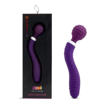 Experience Supreme Pleasure with Nu Sensuelle Lolly Nubii Dual-Ended Flexible Wand - Purple: The Ultimate Clitoral and G-Spot Stimulator for Her