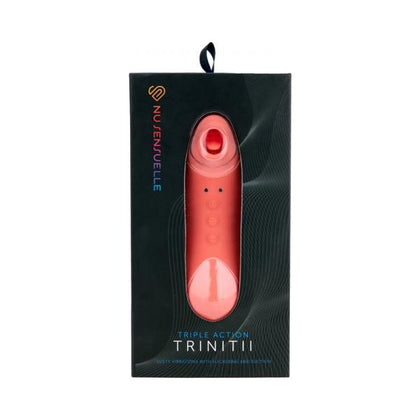 Sensualove Nu Sensuelle Trinitii 3-in-1 Clitoral Suction Tongue Vibrator TS01 Coral