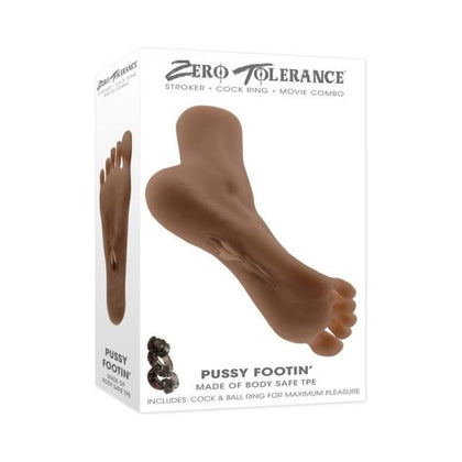 Zero Tolerance Pussy Footin Masturbator - TPE Dark - For Men - Foot Fetish Pleasure