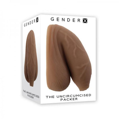 Gender X Uncircumcised Packer Dark X1X Realistic Uncircumcised Penis & Balls TPE Dildo for Gender X Dark Pleasure