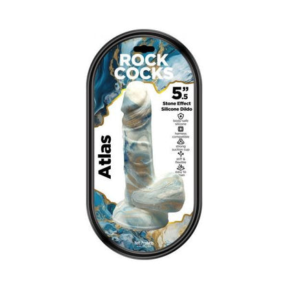 Atlas by Rock Cocks | Silicone Dildo 5.5 In. | Model: Divine Peak 5.5 | Unisex | Textured Surface | Marble Gray
